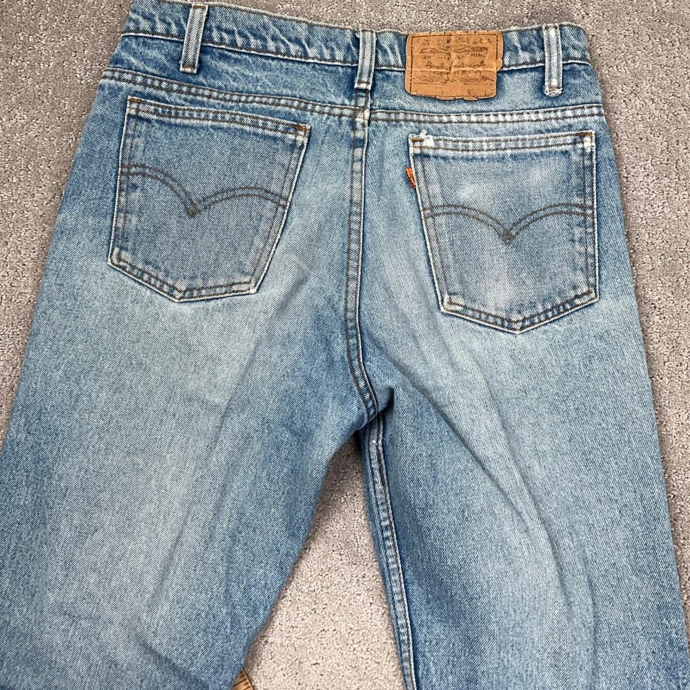 Levi's 505 Jeans Men 32W 32L Light Blue Orange Tab VTG USA Streetwear Retro